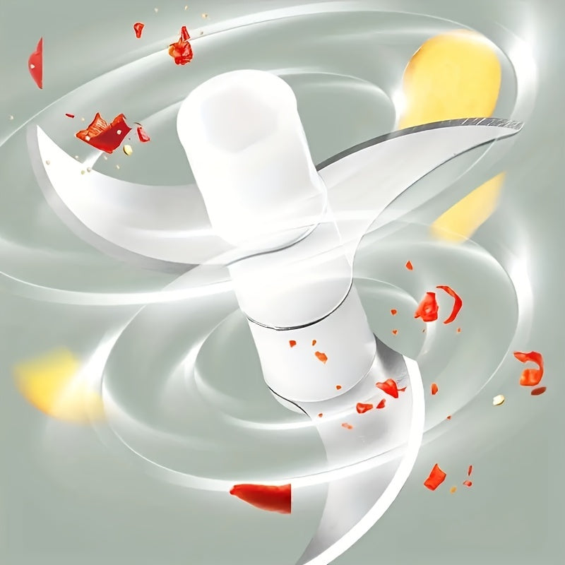 USB Rechargeable Mini Electric Garlic Chopper & Food Mill - Portable Compact Design for Mashing Garlic, Ginger, Chili, Onion & Meat - Durable Plastic, 36V Safe Voltage, Easy-Clean Kitchen Appliance, Garlic Masher, Sleek Appliance, Transparent Container