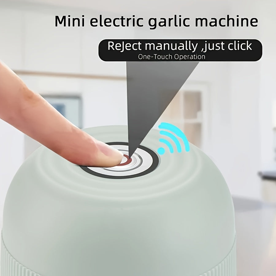 Mini Electric Garlic Chopper, 250ml Rechargeable Meat Grinder, 3600RPM Mini Chopper with Safety Switch, USB Charging, Round Shape, for Ginger, Vegetables, and Meat Grinding