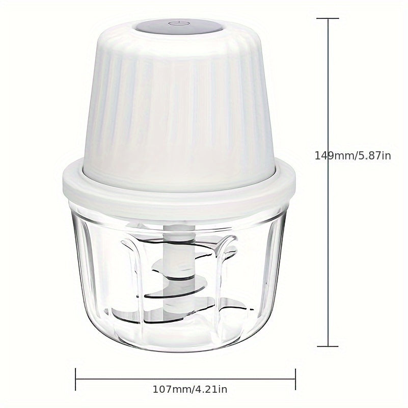 Mini Kitchen Garlic Press And Chopper, Electric Garlic Mincer, USB Rechargeable Crusher.