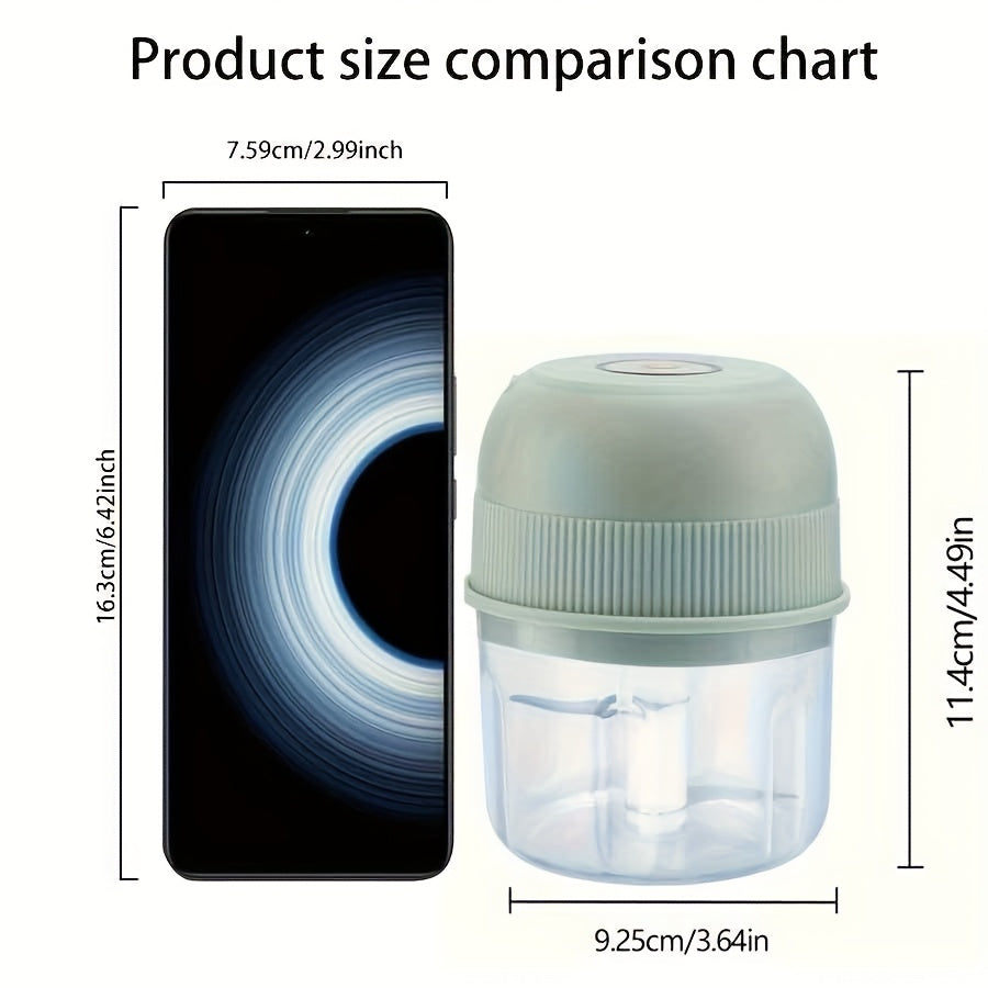 8.45oz Electric Mini Garlic Chopper USB Meat Grinder Garlic Crusher Sturdy Ginger and Vegetable Crusher with Safety Switch, Thickened, Chopper, Kitchen Gadget, Vegetable Chopping, Spacesaving Tool, Compact Design, Durable Build, Thickened Material,