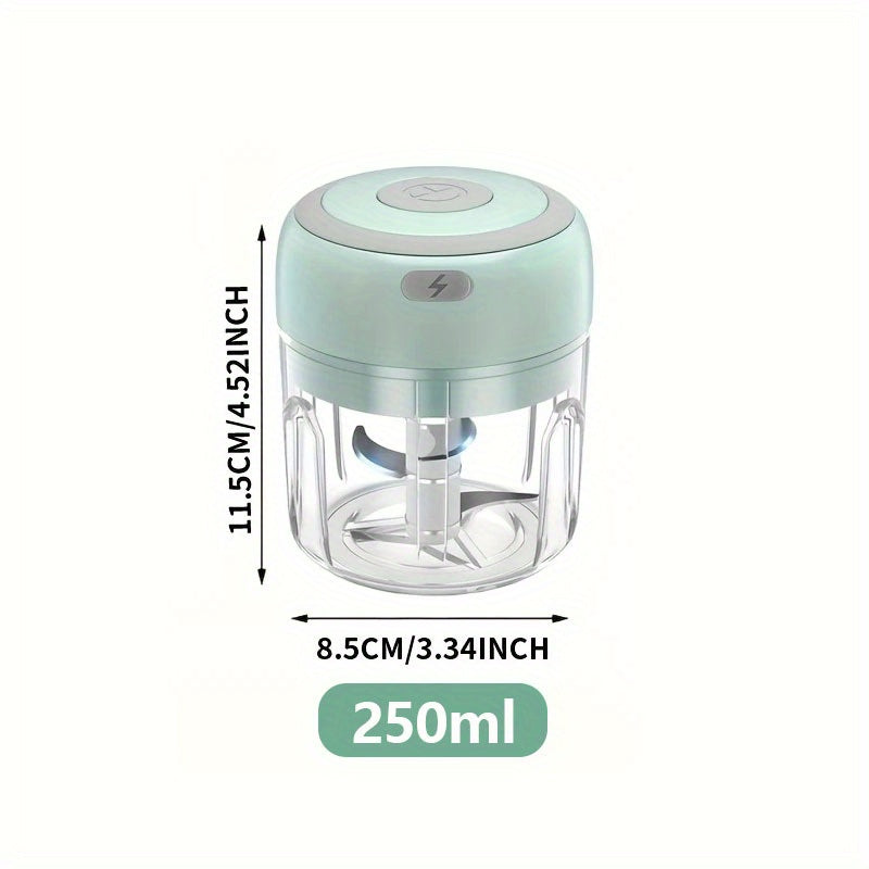 USB charging electric mini crusher mixer grinder chopper, easy to use, small portable chopper, electric food processor. Suitable for onions, garlic, chill, spices