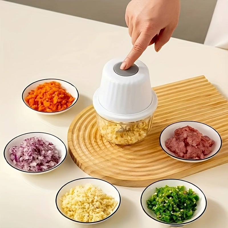 Mini Kitchen Garlic Press And Chopper, Electric Garlic Mincer, USB Rechargeable Crusher.