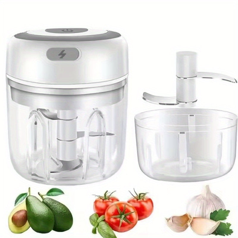 USB charging electric mini crusher mixer grinder chopper, easy to use, small portable chopper, electric food processor. Suitable for onions, garlic, chill, spices