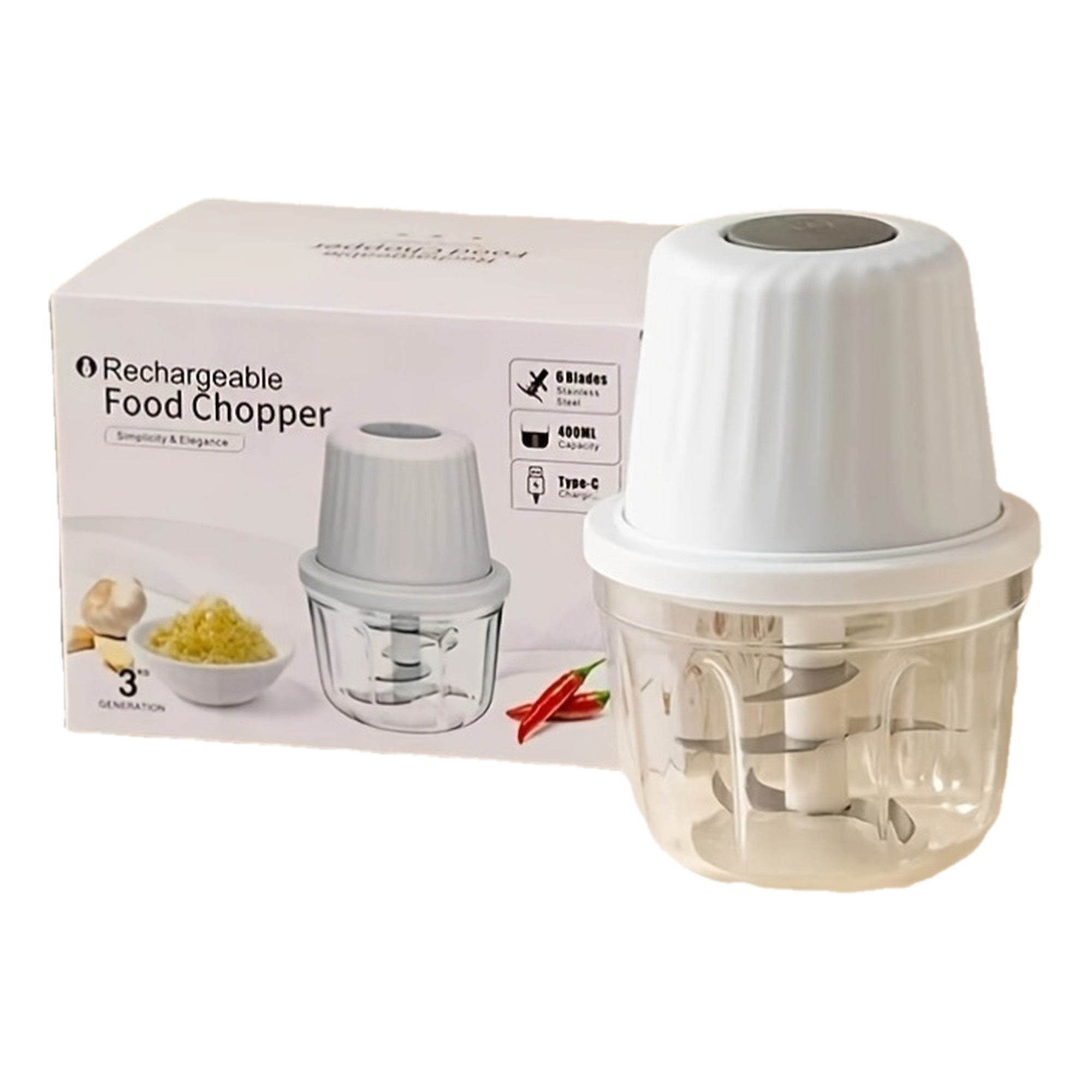 Mini Kitchen Garlic Press And Chopper, Electric Garlic Mincer, USB Rechargeable Crusher.