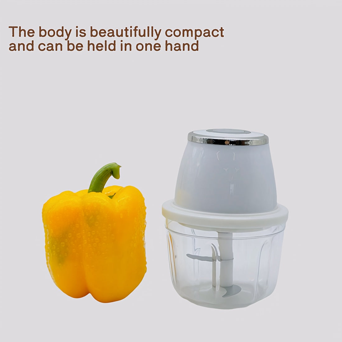 Powerful 304 Stainless Steel Portable Electric Food Chopper & Processor - 350ML Mini USB Wireless Handheld Garlic Slicer For Vegetables & Meat