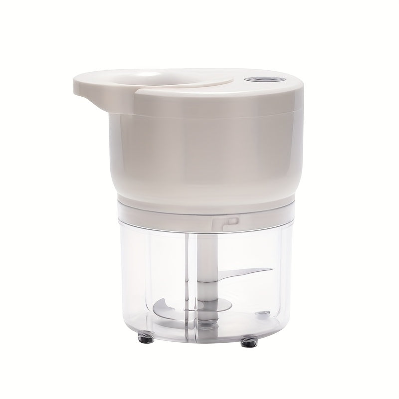 Cordless Portable Electric Food Chopper, Electric Garlic Crusher, Not Only Can Mince Meat And Vegetables But Also Slice And Whisk Eggs, Upgrade Your Kitchen with This Powerful Electric Garlic Chopper!, Kitchen Gadget, Home Cooking, Sleek Kitchen Tool,