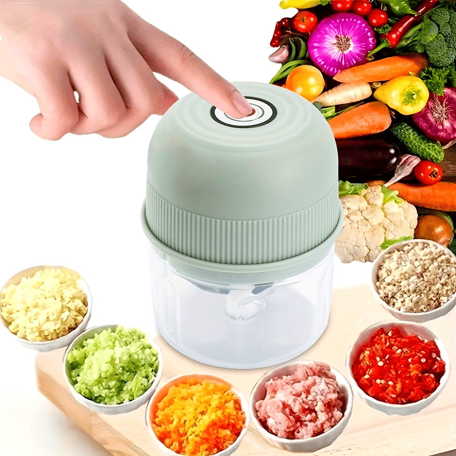 8.45oz Electric Mini Garlic Chopper USB Meat Grinder Garlic Crusher Sturdy Ginger and Vegetable Crusher with Safety Switch, Thickened, Chopper, Kitchen Gadget, Vegetable Chopping, Spacesaving Tool, Compact Design, Durable Build, Thickened Material,