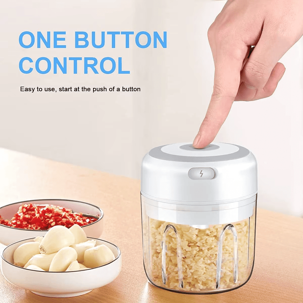 USB charging electric mini crusher mixer grinder chopper, easy to use, small portable chopper, electric food processor. Suitable for onions, garlic, chill, spices