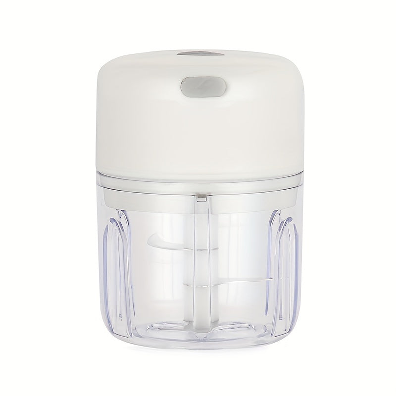 1pc COP ROSE 8.45oz Mini Electric Garlic Chopper & Meat Grinder - USB Rechargeable 20000 RPM Powerful Motor, Durable ABS Compact Design for Garlic, Chili, Onion, Meat, Nuts - Easy Clean Kitchen Gadget with Ergonomic Handle, Garlic Grinder, Food