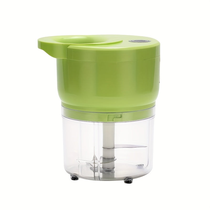 Cordless Portable Electric Food Chopper, Electric Garlic Crusher, Not Only Can Mince Meat And Vegetables But Also Slice And Whisk Eggs, Upgrade Your Kitchen with This Powerful Electric Garlic Chopper!, Kitchen Gadget, Home Cooking, Sleek Kitchen Tool,